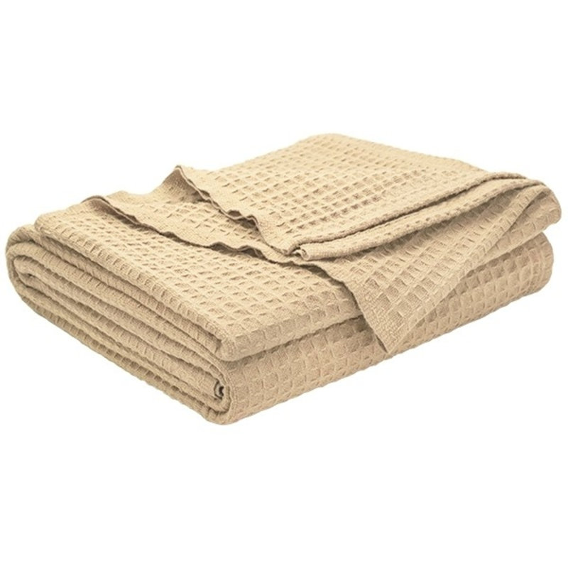 Couverture en coton ISC Rifz, Double, Naturel