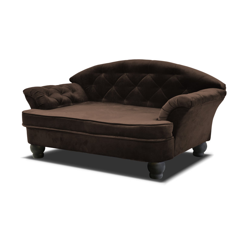Debose Orthopedic Polyester Pet Bed, Brown