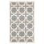 Tapis gris / ivoire touffeté à la main à motif géométrique d'Igna-202954822
