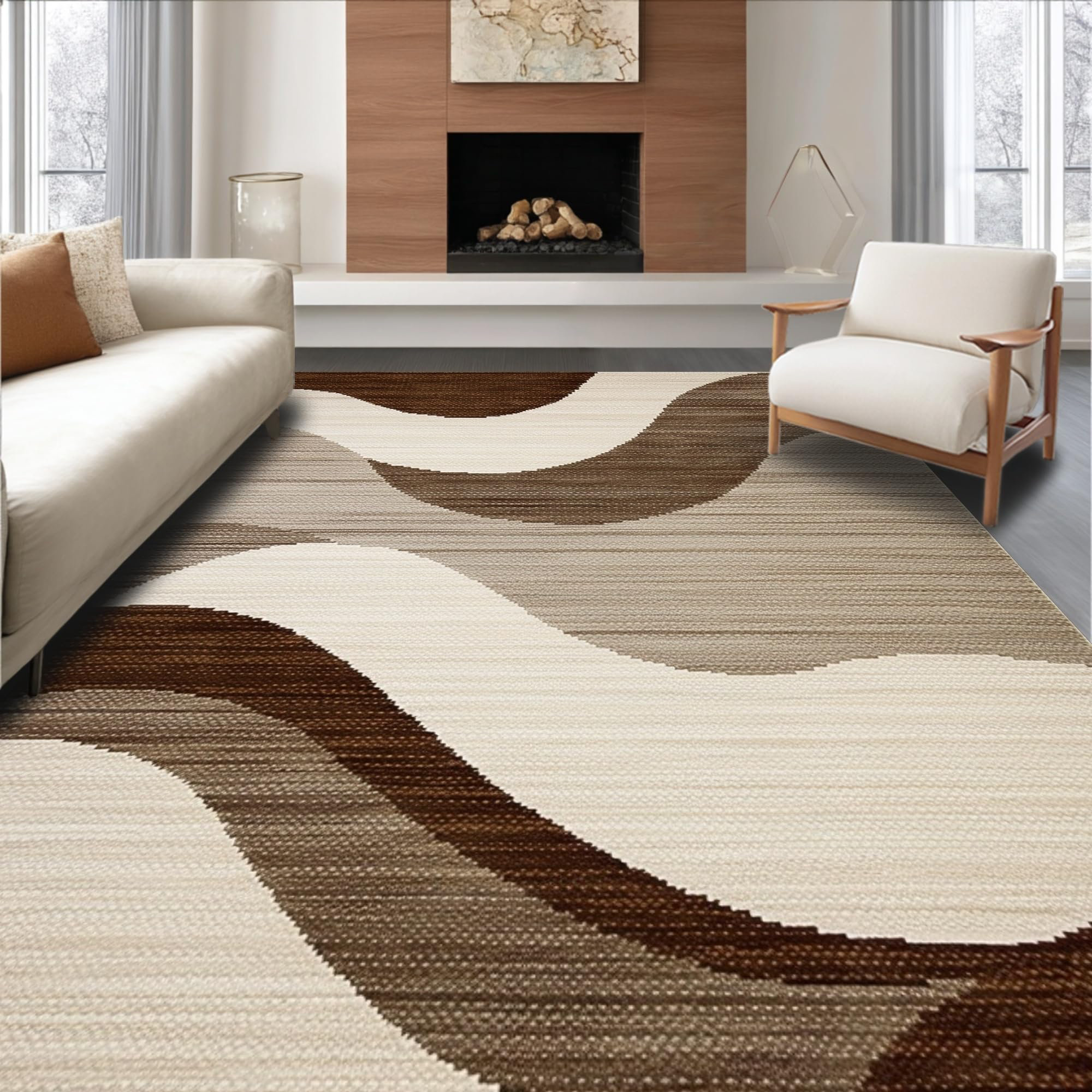 ODIKA Ultra Soft Area Rug, Non Slip, Stain Resistant, Washable Area ...