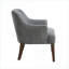 Chaise d'appoint moderne à dossier capitonné, fauteuil rembourré en tissu gris ardoise, siège de chaise robuste en contreplaqué pour salon, pour adultes-2131936278