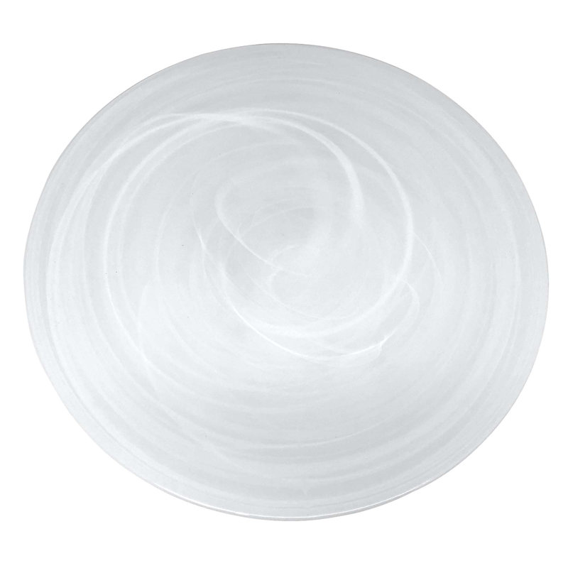 Alabaster Glass Salad/Dessert Plate, White