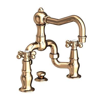 Chesterfield Bathroom Bridge Faucet with Drain Assembly