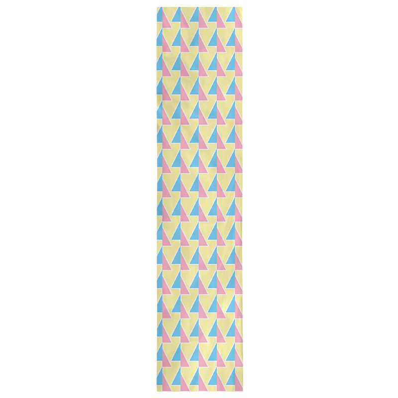 Chemin de table à flèches changeées, 16 po x 90 po, Bleu / Rose / Jaune