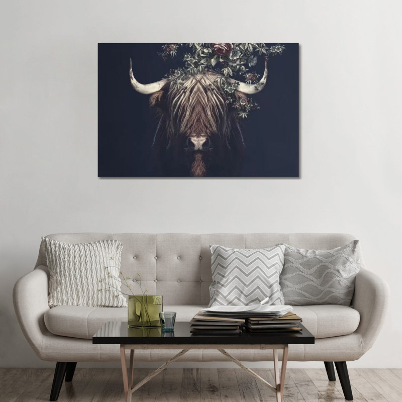 «Highlander II» par Wouter Rikken - impression d'art graphique, H 32 po x l 48 po x 1,5 po, Aucun mat, Toile tendue