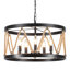 Lustre cylindrique à 5 lumières de 20 pouces à intensité variable avec corde de chanvre pour le salon-1175348645