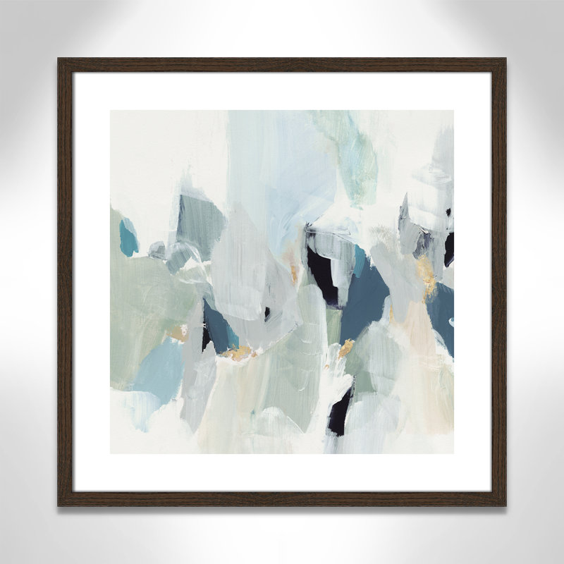 «Little Talks III» par Isabelle Z - reproduction d'art, H 24,75 po x l 24,75 po, Papier dans un cadre photo, Bois de noyer
