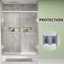 Porte de douche coulissante double demi-cadre l 50 po x l 54 po x H 72 po avec verre trempé transparent de 1/4 po-107141058