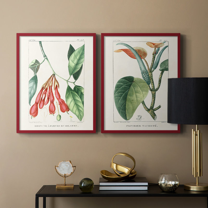 «Turpin Tropical Botanicals I», reproduction encadrée de qualité supérieure - prête à être accrochée - aucun clou requis