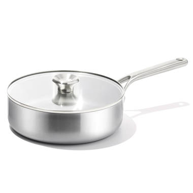 Babish 5 Quart Non-Stick Stainless Steel (18/8) Saute Pan with Lid