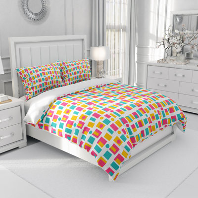 Polyester Geometric Shapes Duvet Cover