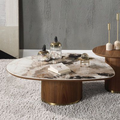 Table basse avec plateau en céramique