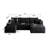 Compression Sectionals, 95 Inch Plush Corduroy Modern U Sofa For Home