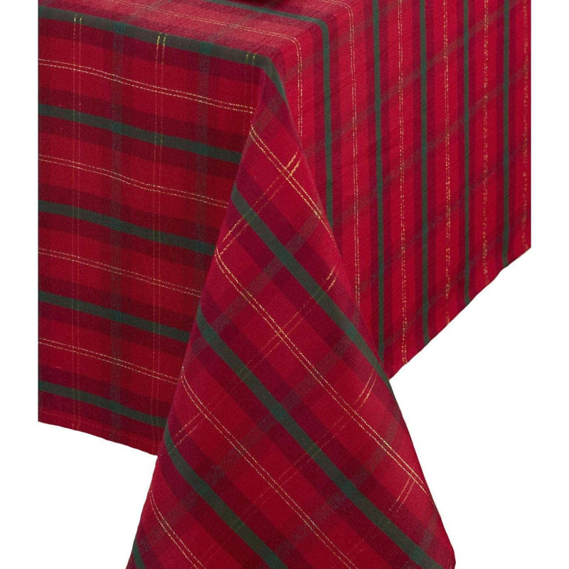 Christmas Rectangular Tablecloth Scottish Tartan - 90in