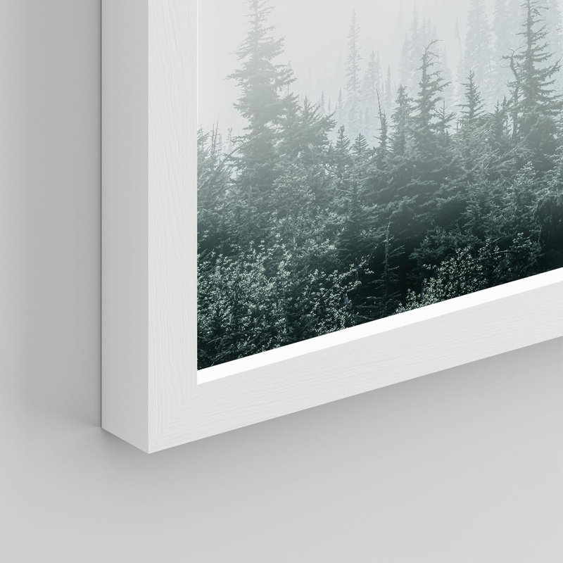 «Collage Misty Pine Tree Forest Mountain Landscape Modern Art for Living Room, Room, Office, encadré sur papier, impression de 6 pièces