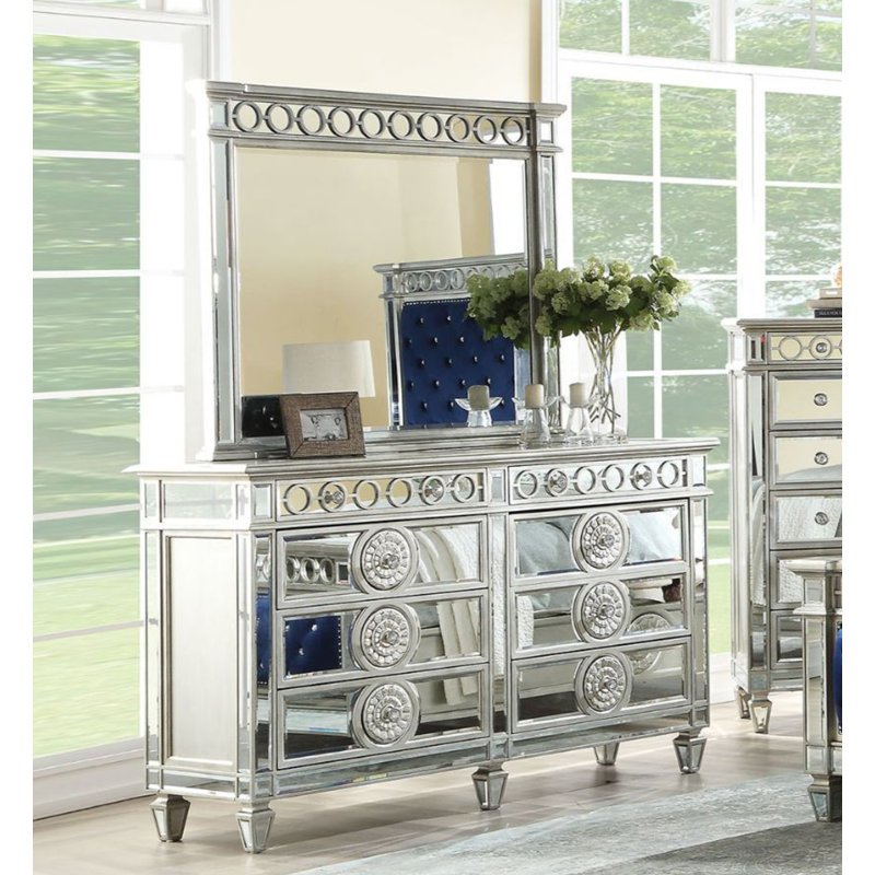 Commode double 8 tiroirs avec miroir Jeyes