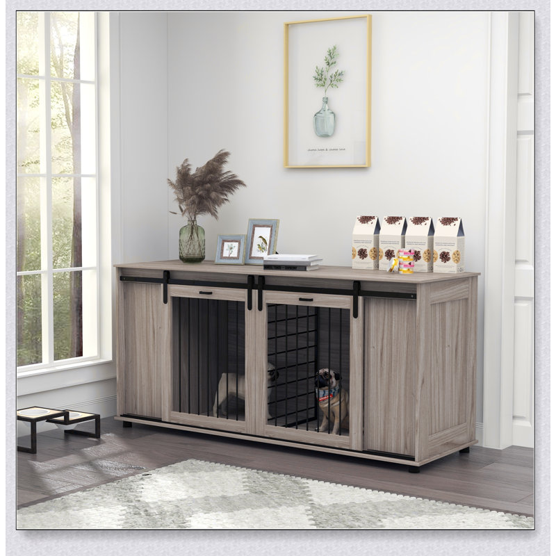 Table de bout moderne avec rangement pour chien Pawhut