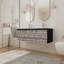 Meuble-lavabo mural flottant 48 po et porte d'armoire à fermeture en douceur