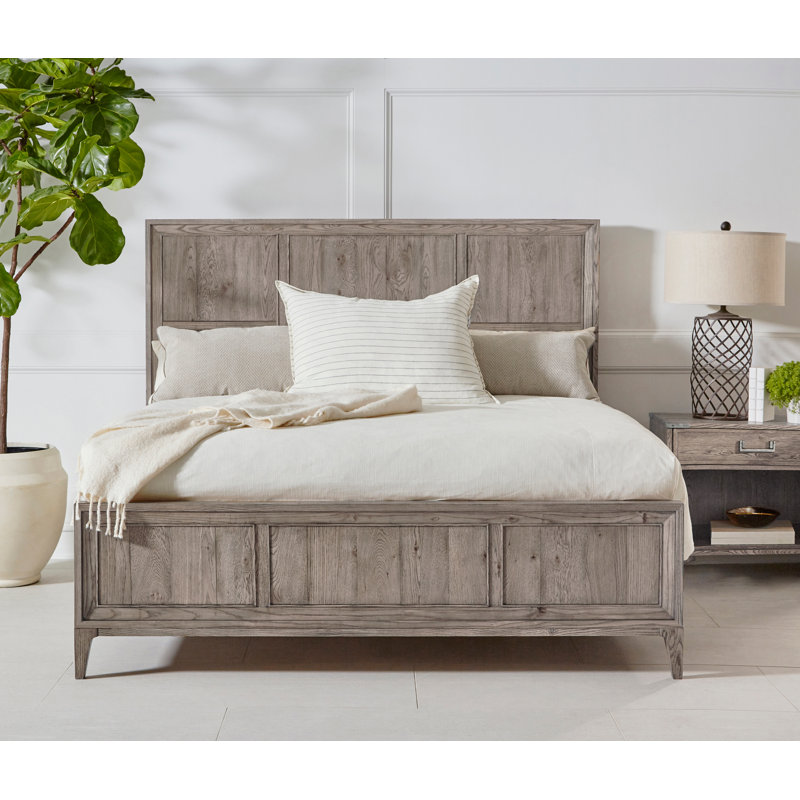 Hantz Solid Wood Standard Bed, Queen, Ashen
