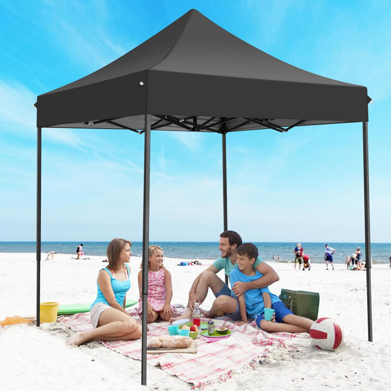 3 x 3m Steel Canopy, Black