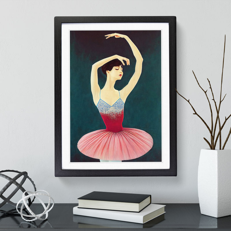 Portrait of a Ballerina - Framed Print, Black, 34cm H x 25cm W