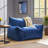 Large Velvet Bean Bag Chair Lounge Floor Chair Memory Foam Filled with Solid Microfiber Cover-1931123315