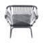 Chaise de patio grise tissée grise (ensemble de 2)