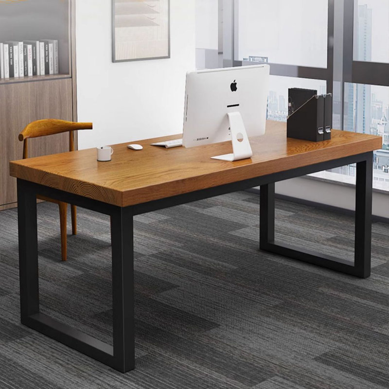 Walnut Rectangular Solid Wood Writing desk, 29.53" H x 55.12" W x 23.62" D