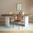 Simple brown rectangular solid wood tabletop dining table-1356138813