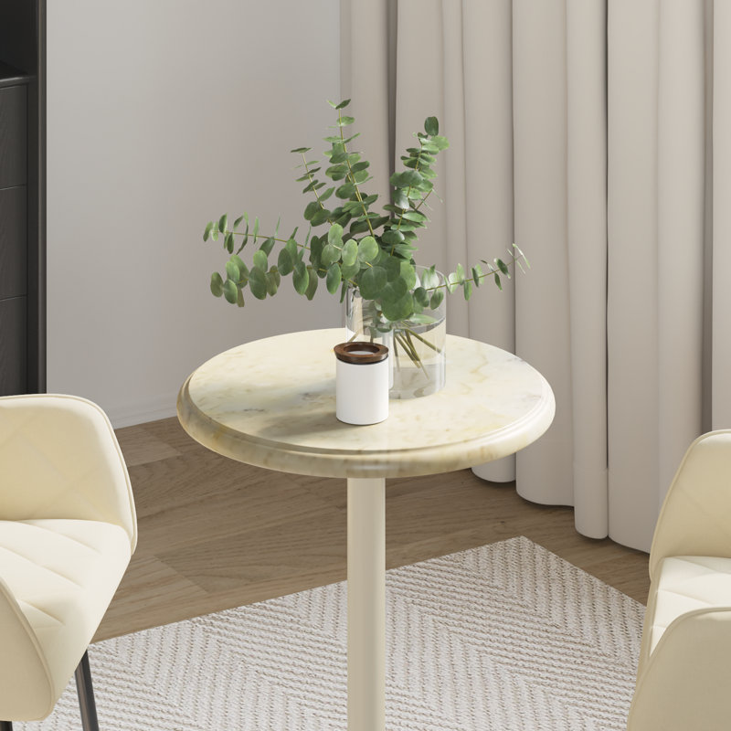 Table basse Edmanda, Crème, 15,7 po de diamètre