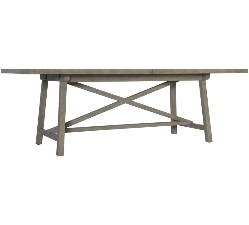 Albion Extendable Weathered Brown Farmhouse Dining Table