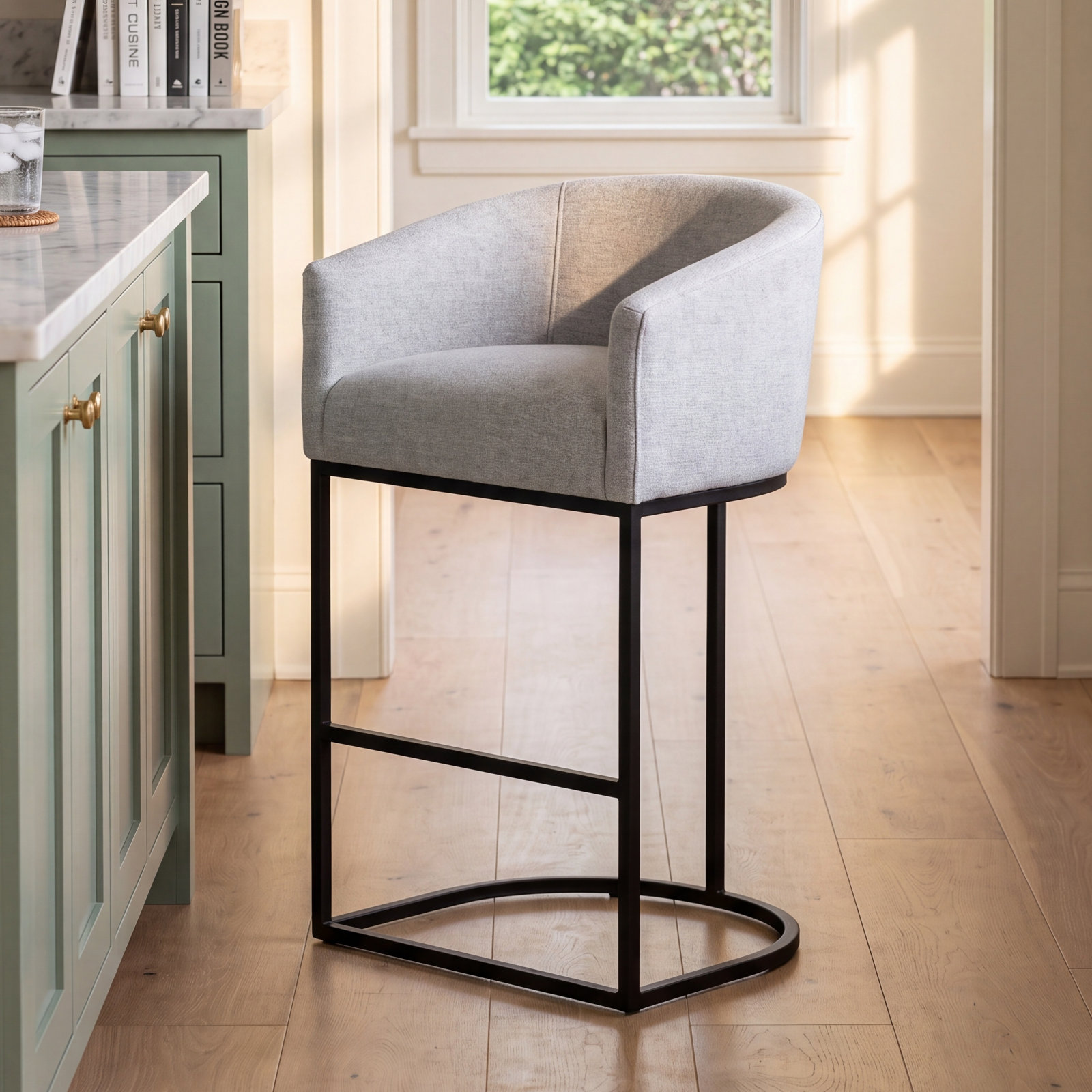 Austri Bar and Counter Stool, Bar Stool (29.9" Seat Height), Gray