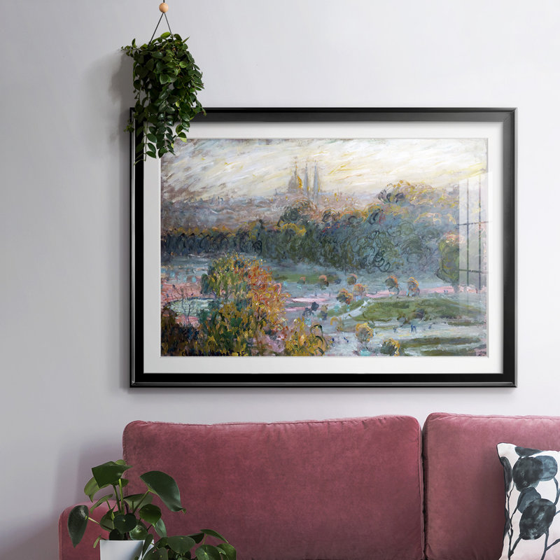 Les Tuileries (Étude), 1876, Noir, H 15 po x l 21 po x P 1,5 po
