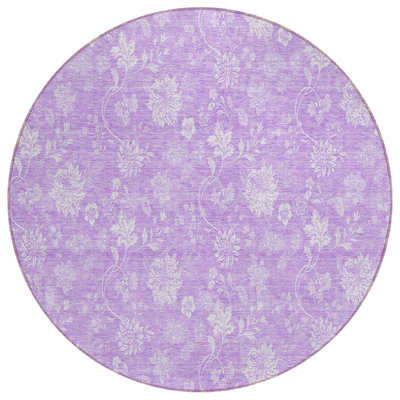 Myqueal Washable Floral Indoor / Outdoor Rug