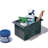 Like-it Plastic Storage Basket Gray Midium Stacking Tote Basket for Craft and Bathroom Set of 2-1008285652-1008285655