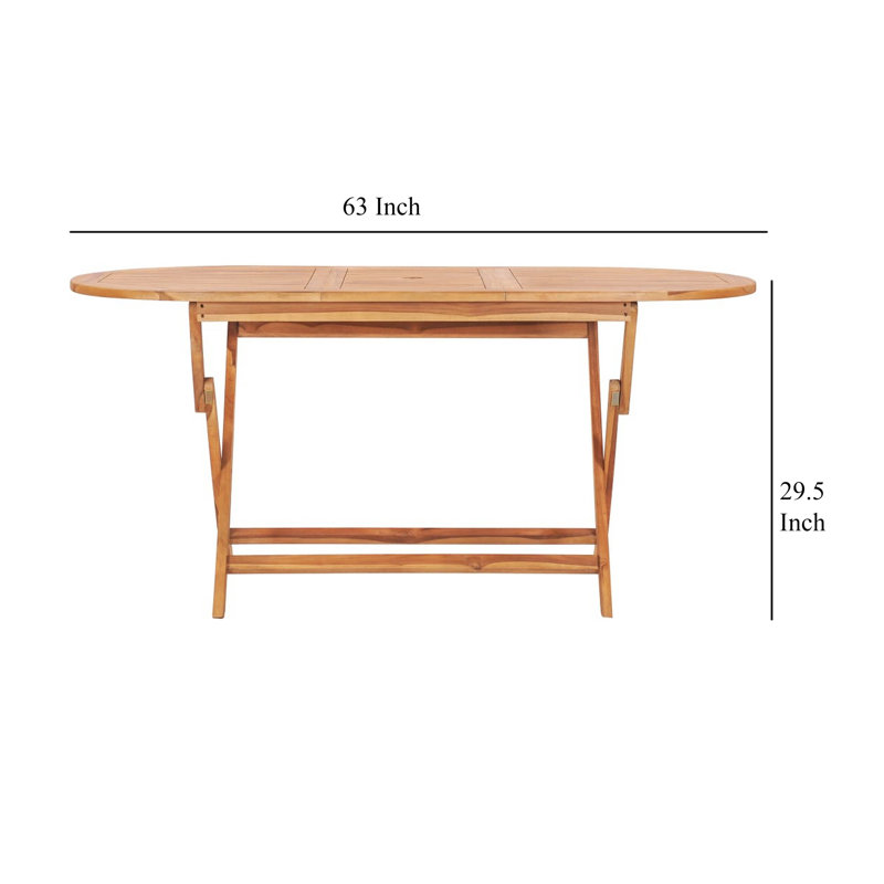Oval Teak Dining Set, 6