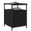 Bedside Cabinet Black Oak 44X45x60 Cm Engineered Wood