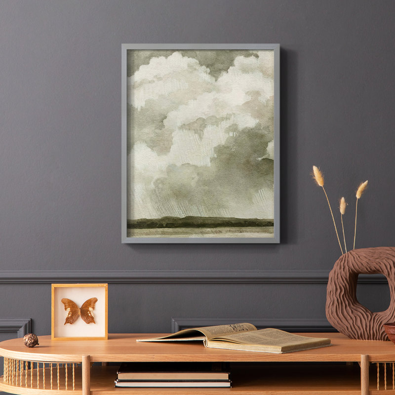 «Big Dark Sky I», reproduction encadrée - bois massif, Cadre simple gris, H 10 po x l 8 po