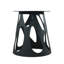 Table en pierre frittée blanche de 53 po avec base en fer noir stable, 6, table tournante 23,62 po, table ronde Scratch & Heat, capacité 6, surface durable facile à nettoyer