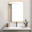 Miroir de salle de bain rectangulaire encadré en métal doré 24 po x 32 po (W2203P183130)-1624377302-1633753603-1633753614