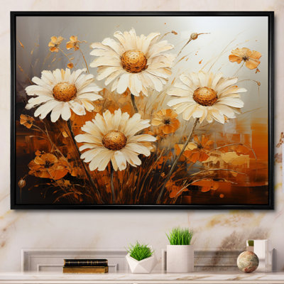 «Daisies Golden Daisies Pointillism II», reproduction sur toile