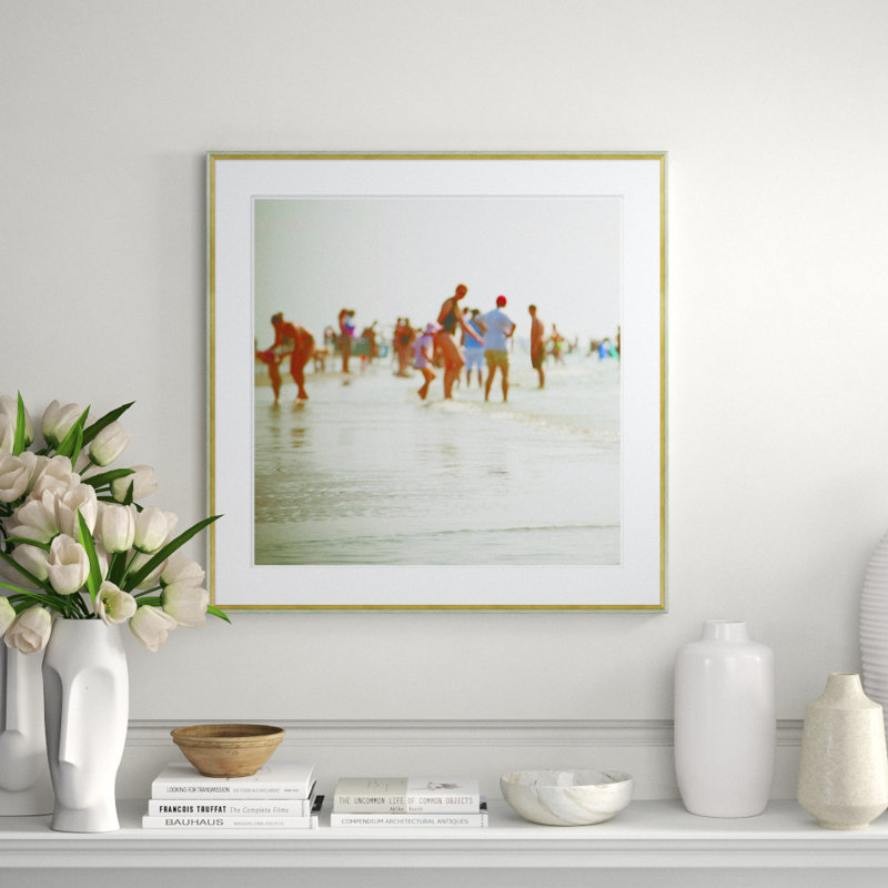 At The Beach - Small Giclee Print by Finn And Ivy, 33" H x 33" W x 2" D