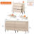 Union Rustic 3 Drawer Reeded Dresser For Bedroom Set Of 2, Minimalist Modern Chest Of Drawers, Wood Storage 6 Drawer Dresser Organizer For Bedroom Living Room Hallway Closet-651229743