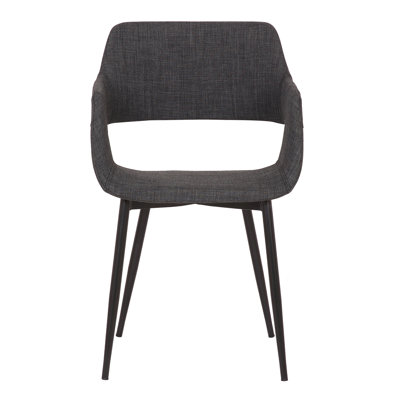 45.72 cm H Upholstered Armchair in Grey
