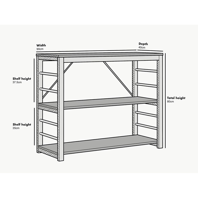 Kearse Kitchen Island, Oak Finish, White