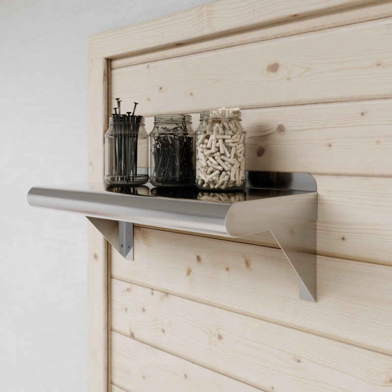 8 in. x 16 in. Stainless Steel Wall Shelf Amgood