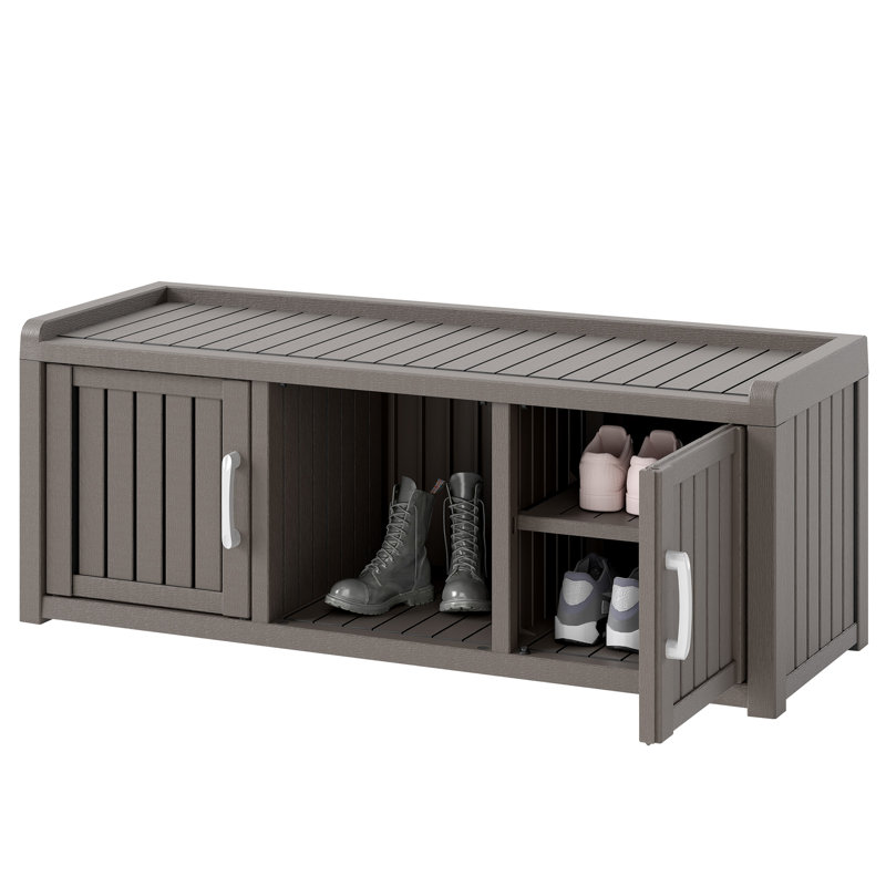 Shoe Storage Cabinet for Entryway with Adjustable Shelves and Waterproof, for Hallway, Living Room, Gray