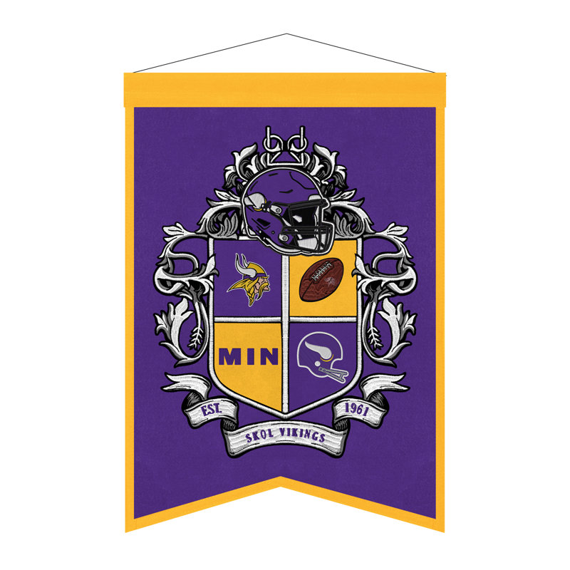 Décoration murale NFL Minnesota Vikings Crest | 15 x 22 po
