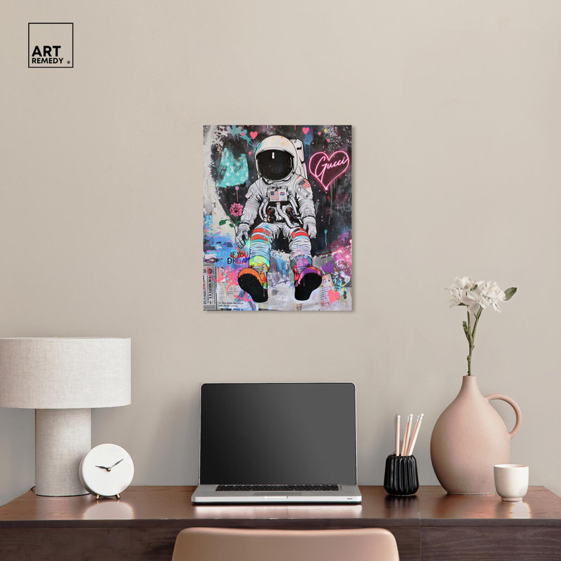 Out in Space Modern Urban Canvas Print, 20" x 16"