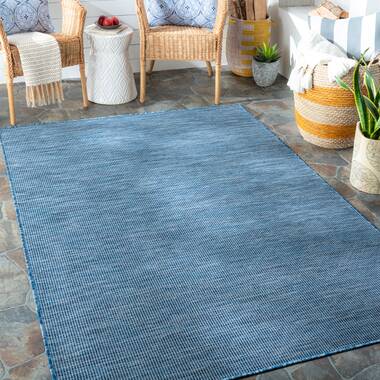 Solid 4x6 Area Rug Blue Canvas Carpet Navy Anti Slip Rug Vibrant